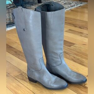 Sam Edelman Penny Leather Riding Boots in Gray